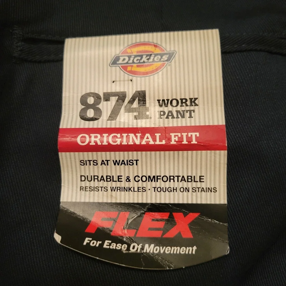 Dickies 30x30 Work Pants Navy Blue Flex Original Fit 874 Construction Utility
